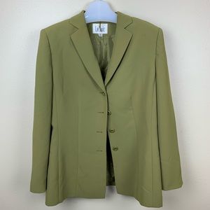 LeSuit Size 14 Olive Green Blazer